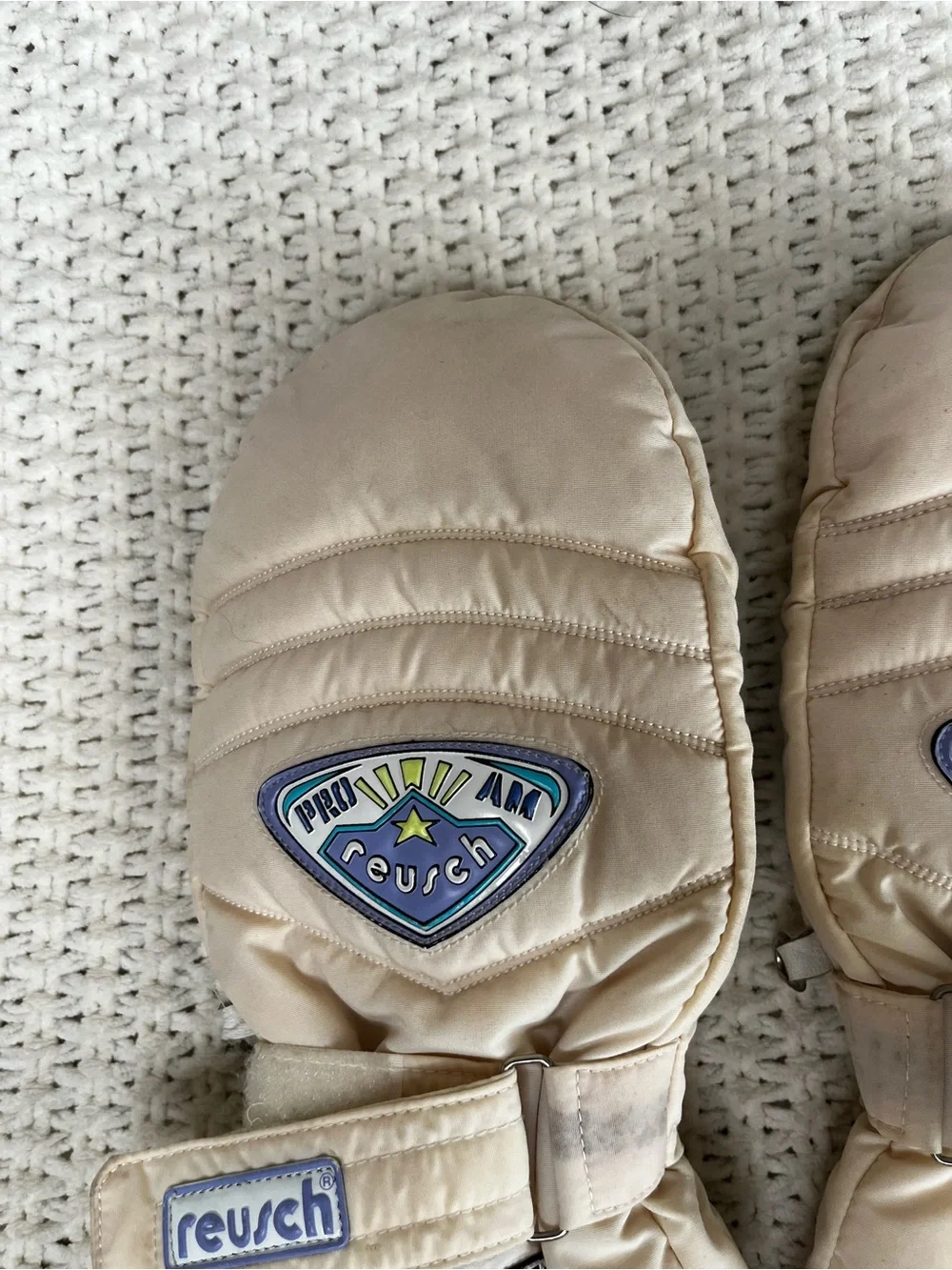 Reusch-30 C Pro AM Aqua Tex Cream Mittens Unisex Size 7 1/2 Lined See Photos